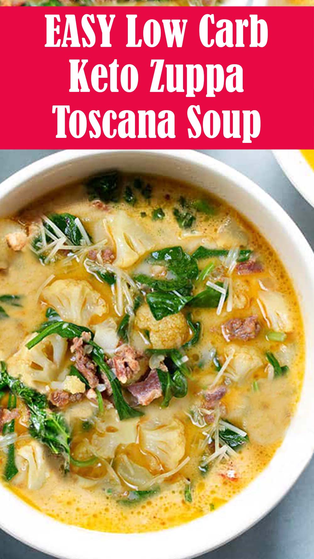 EASY Low Carb Keto Zuppa Toscana Soup Recipe