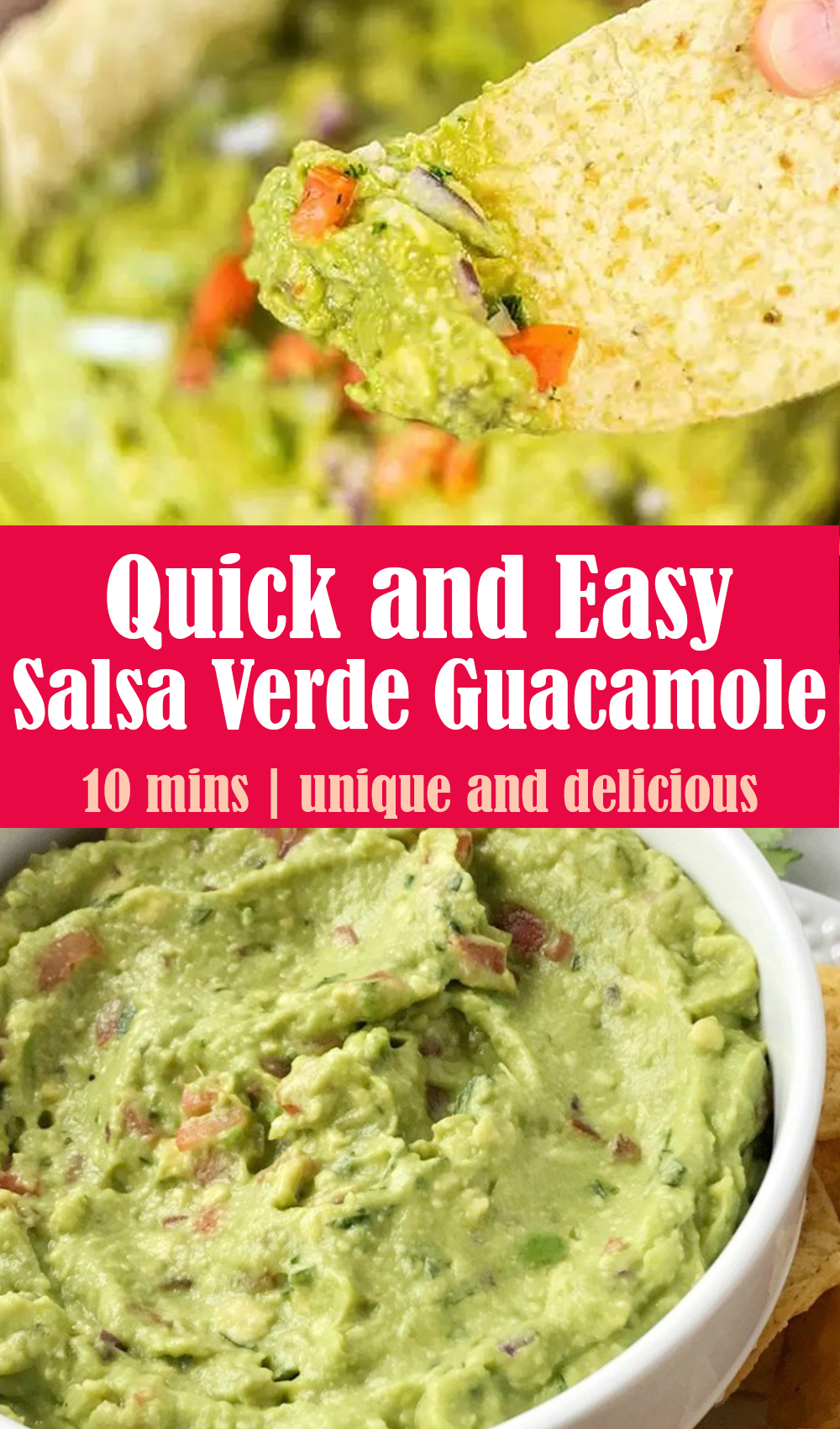 Quick and Easy Salsa Verde Guacamole