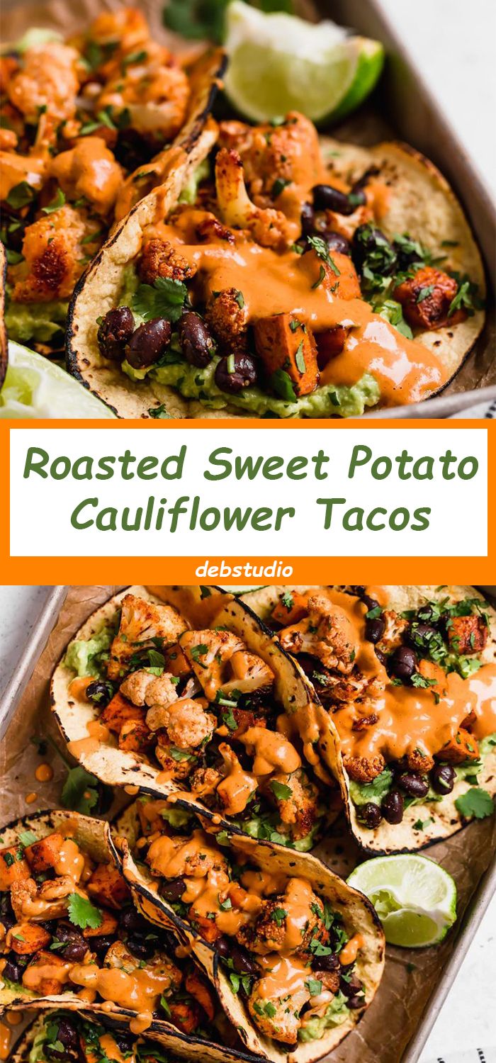 Roasted Sweet Potato and Cauliflower Tacos Recipe