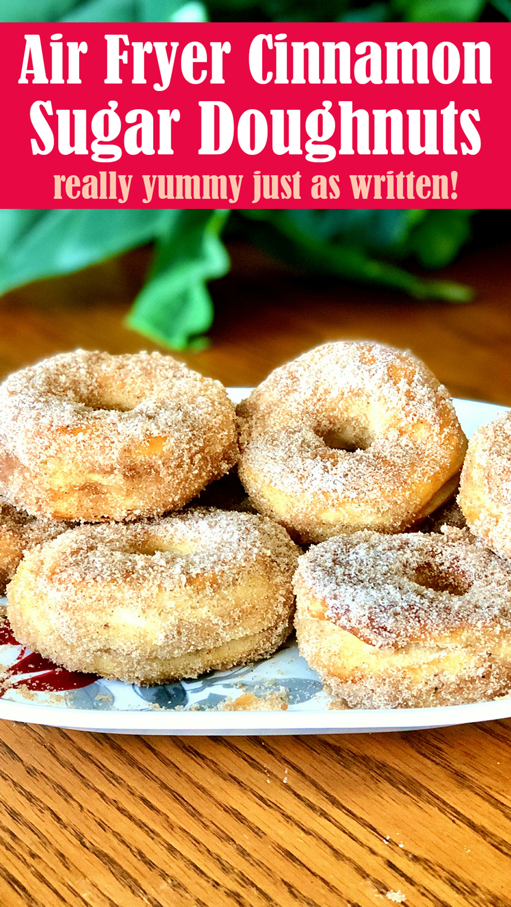 Easy Air Fryer Cinnamon-Sugar Doughnuts