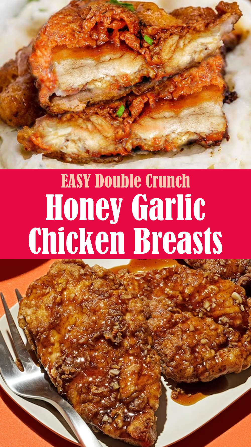 Easy Double Crunch Honey Garlic Chicken Breasts
