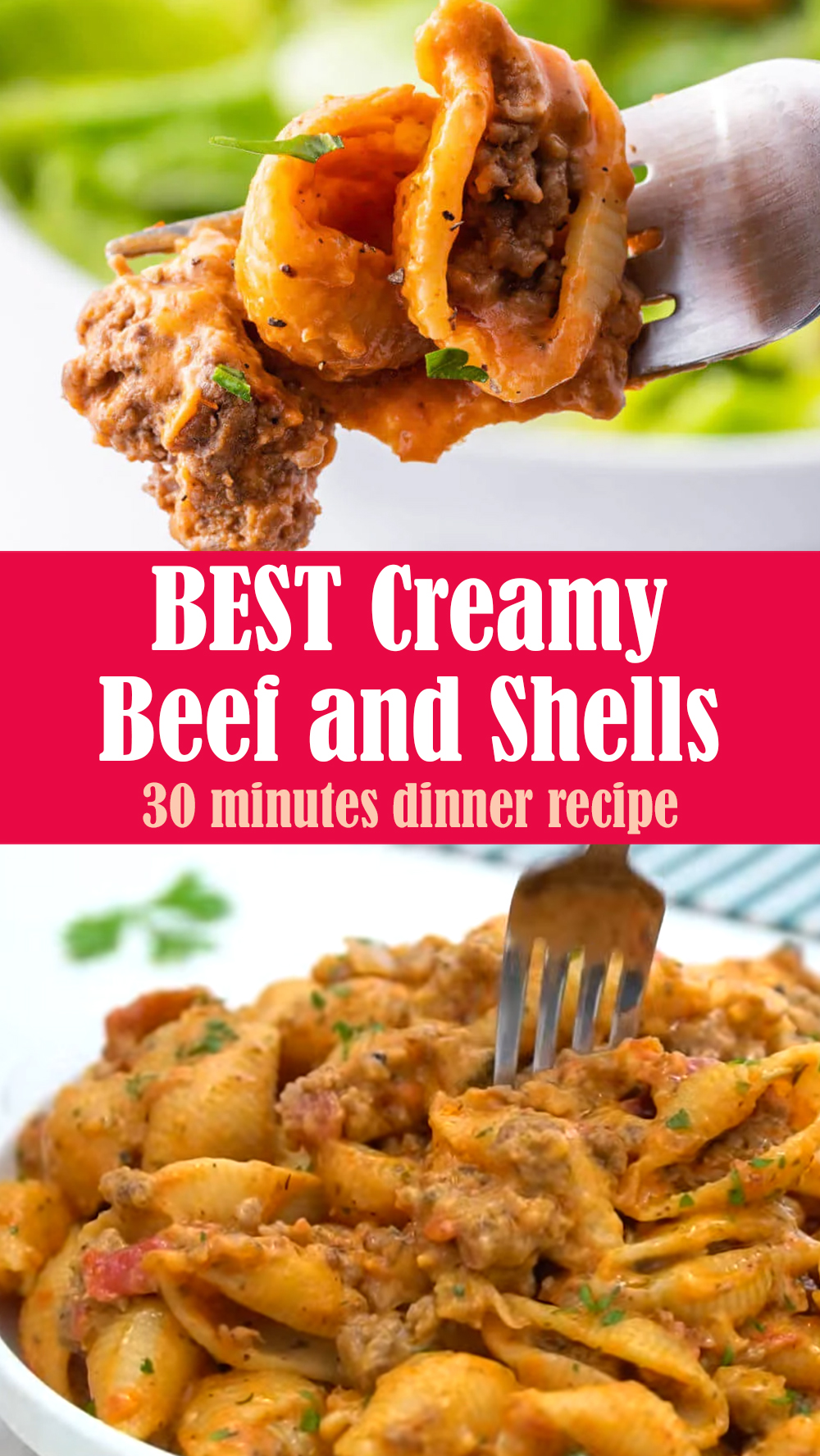 BEST Creamy Beef and Shells