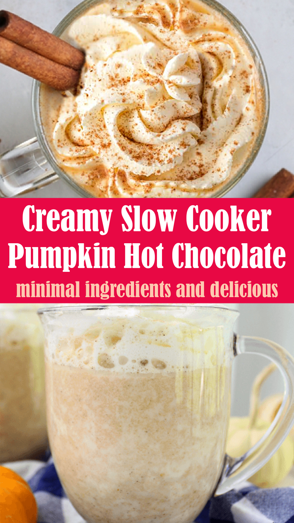 Creamy Slow Cooker Pumpkin Hot Chocolate