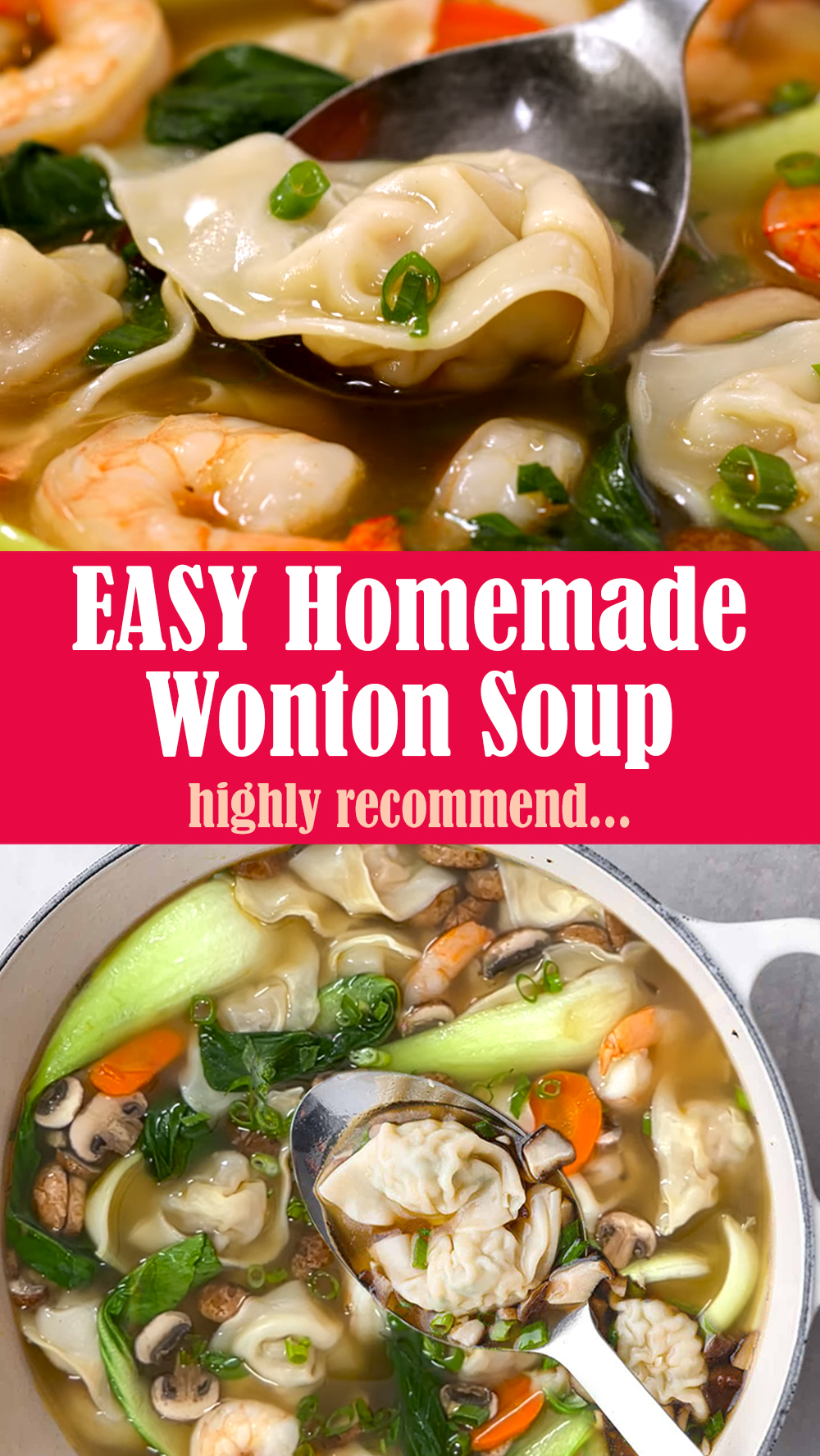 EASY Homemade Wonton Soup Recipe