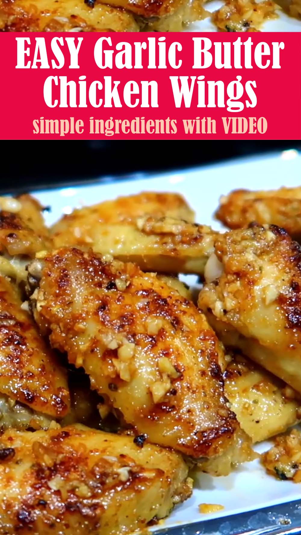 EASY Garlic Butter Chicken Wings Recipe