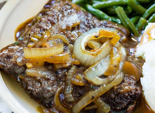 EASY Cubed Steak with Onion Gravy