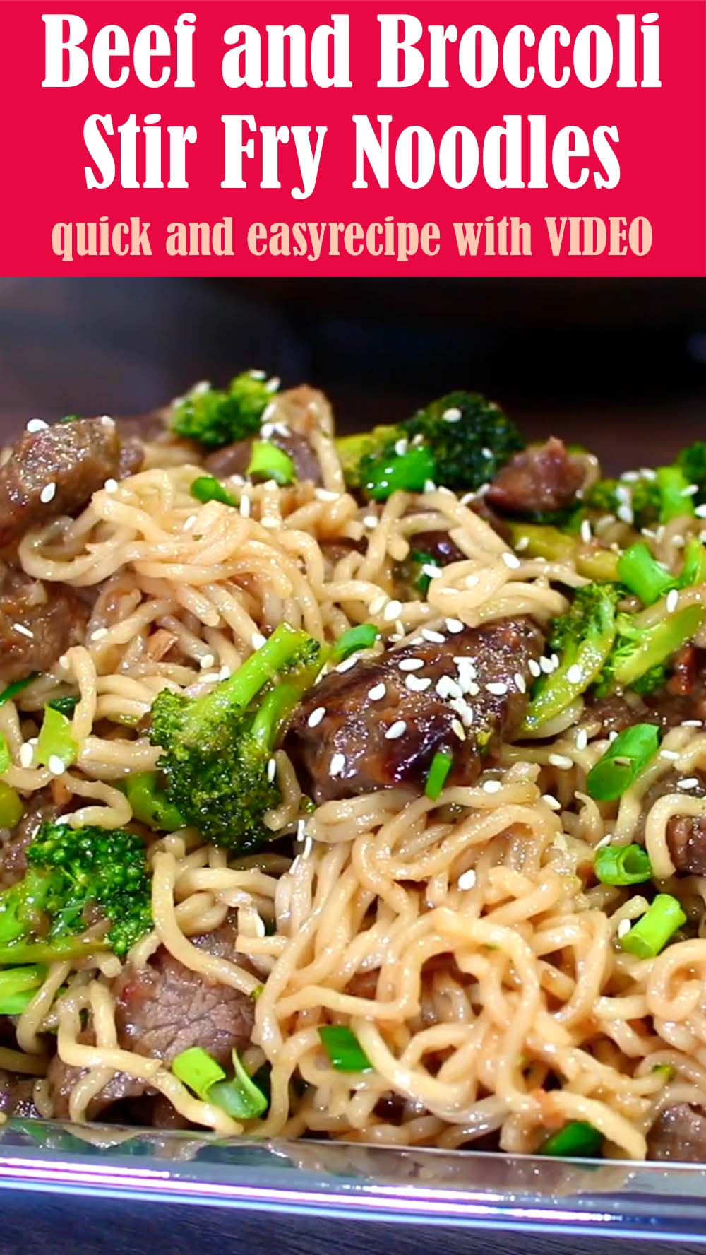 Beef and Broccoli Stir Fry Noodles with VIDEO